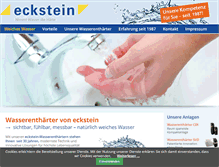 Tablet Screenshot of eckstein-wasserenthaerter.de